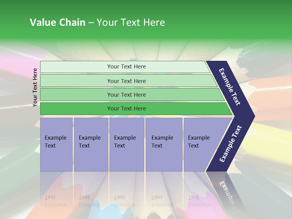 Color Pencils On A White Background PowerPoint Template
