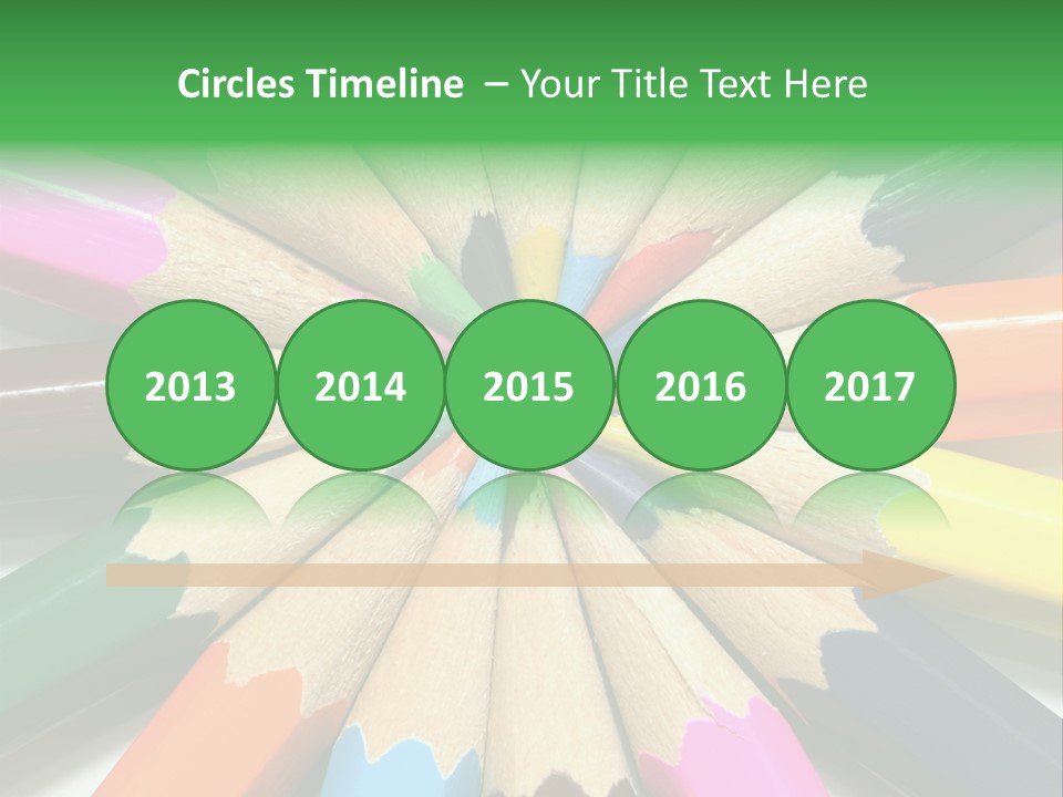 Color Pencils On A White Background PowerPoint Template