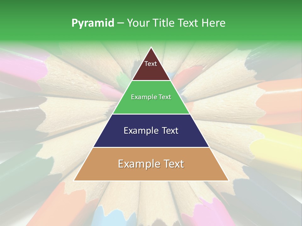 Color Pencils On A White Background PowerPoint Template