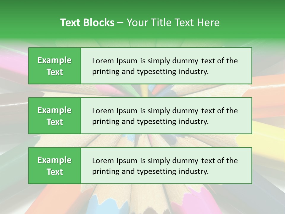 Color Pencils On A White Background PowerPoint Template