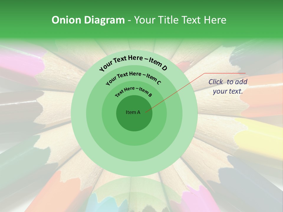 Color Pencils On A White Background PowerPoint Template