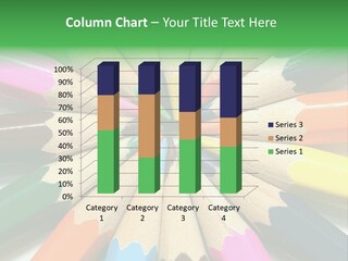 Color Pencils On A White Background PowerPoint Template