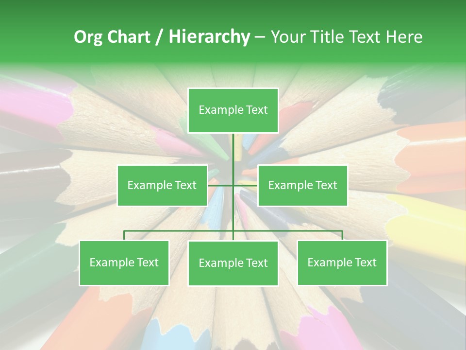 Color Pencils On A White Background PowerPoint Template