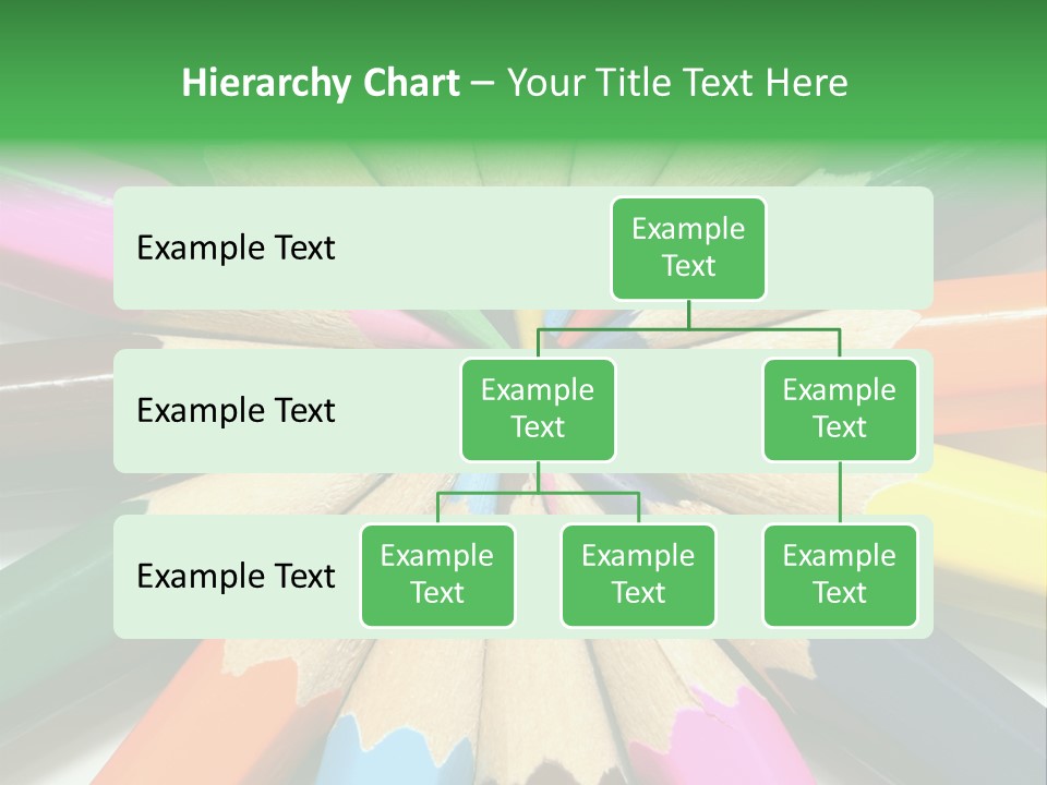 Color Pencils On A White Background PowerPoint Template
