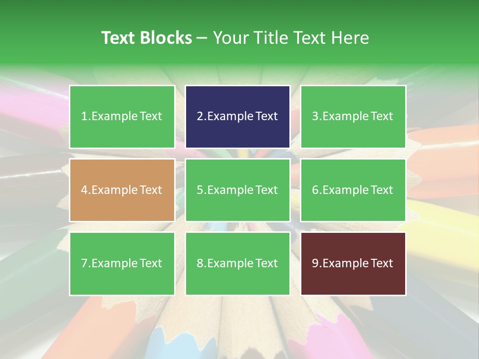 Color Pencils On A White Background PowerPoint Template