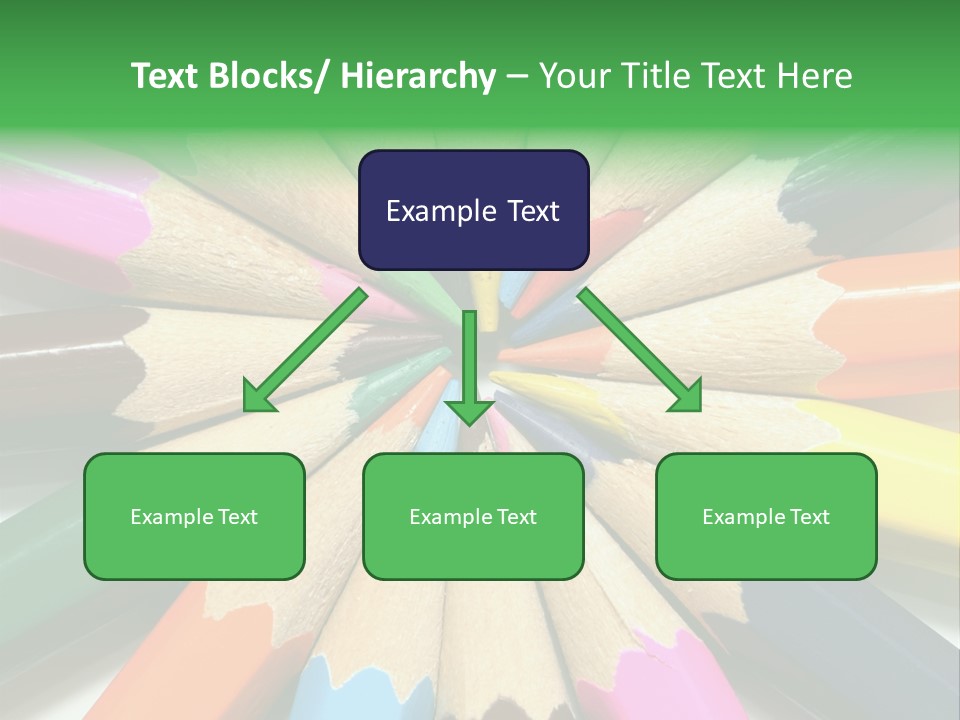 Color Pencils On A White Background PowerPoint Template