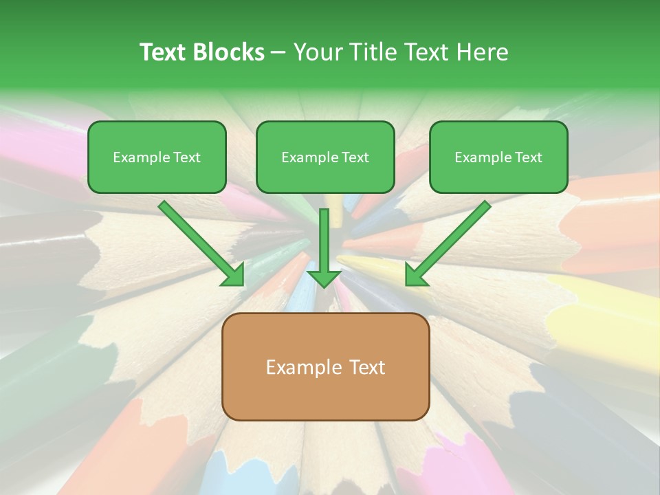 Color Pencils On A White Background PowerPoint Template