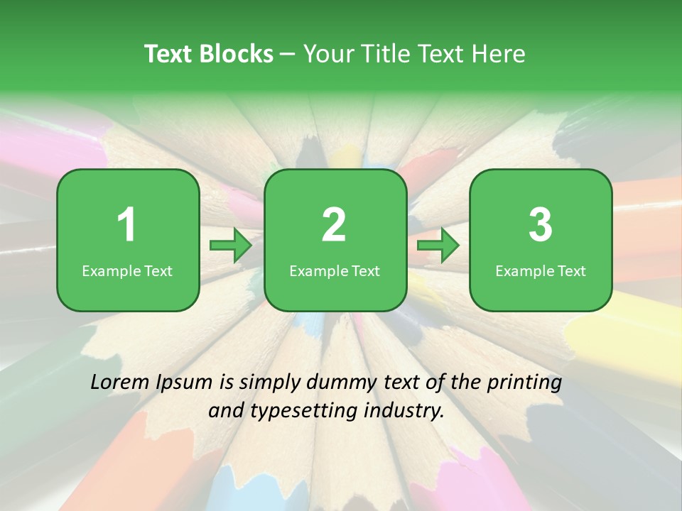 Color Pencils On A White Background PowerPoint Template