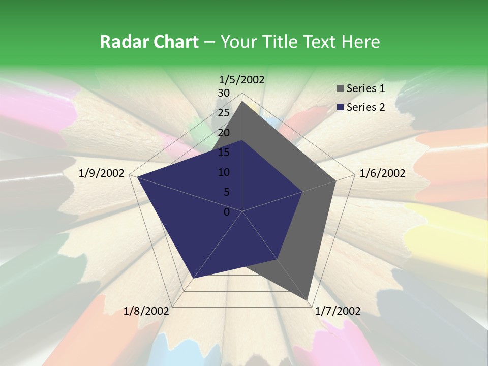 Color Pencils On A White Background PowerPoint Template