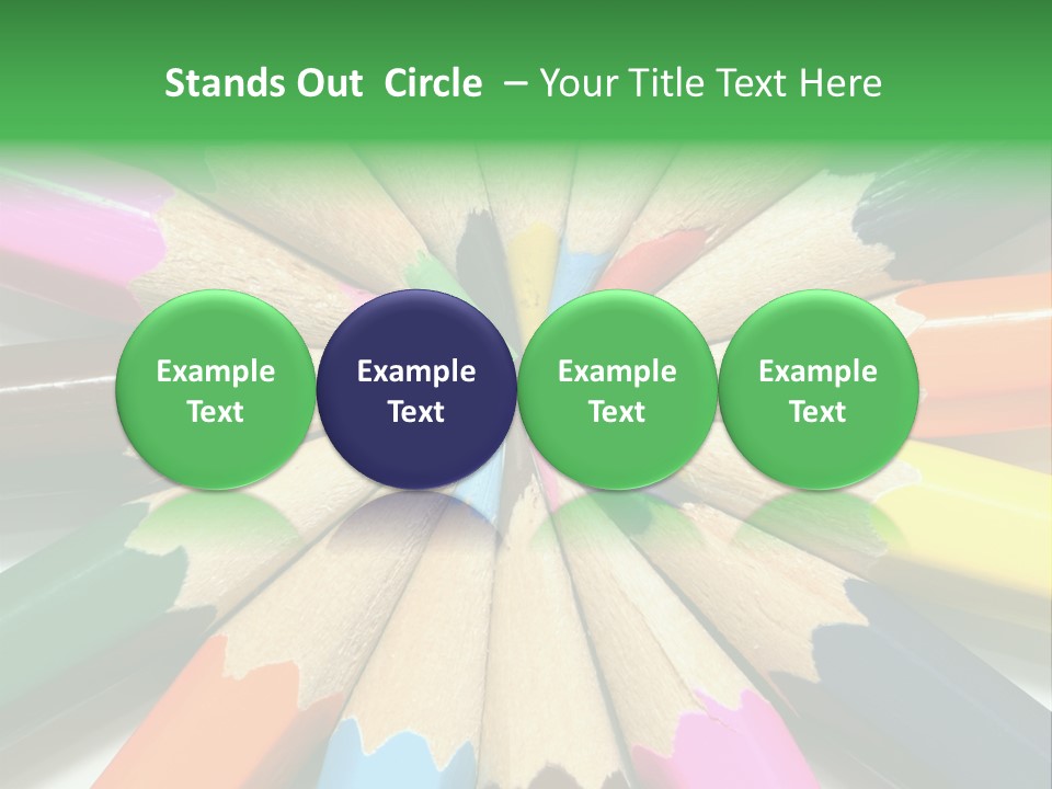 Color Pencils On A White Background PowerPoint Template