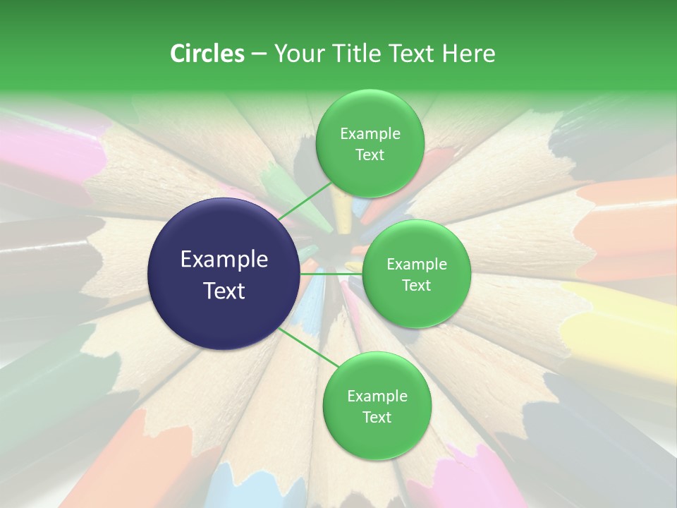 Color Pencils On A White Background PowerPoint Template