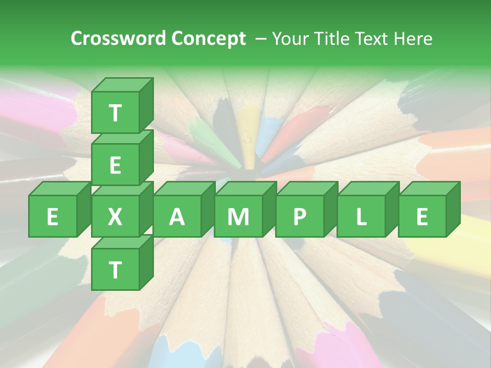 Color Pencils On A White Background PowerPoint Template