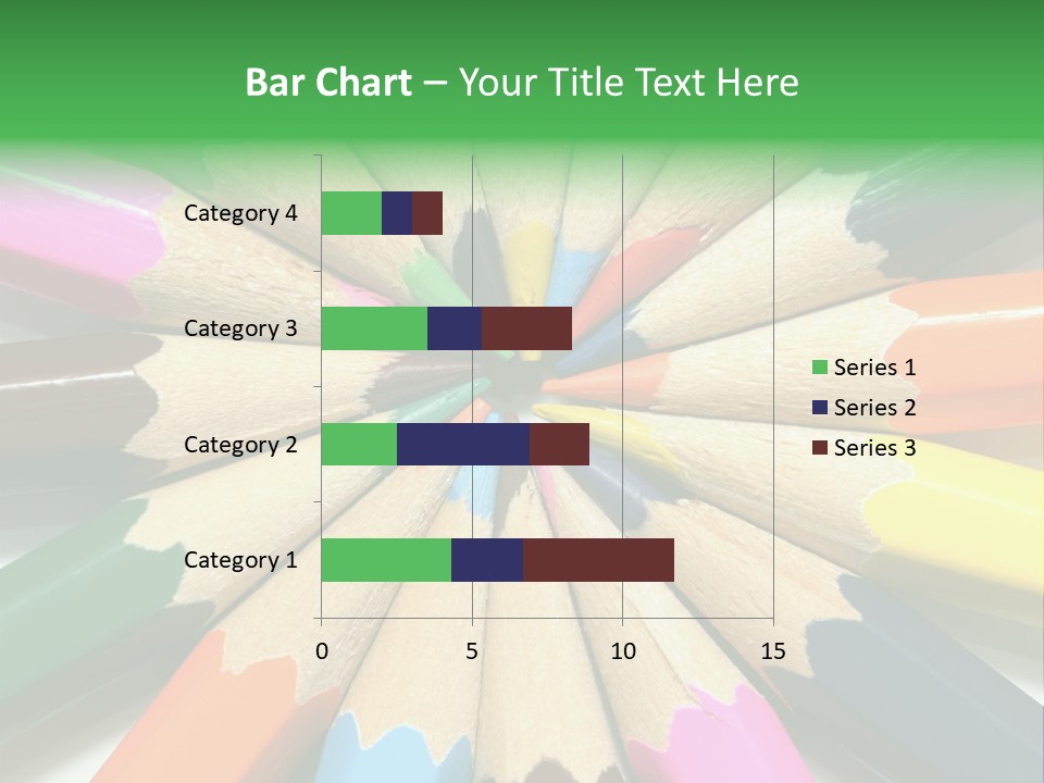 Color Pencils On A White Background PowerPoint Template