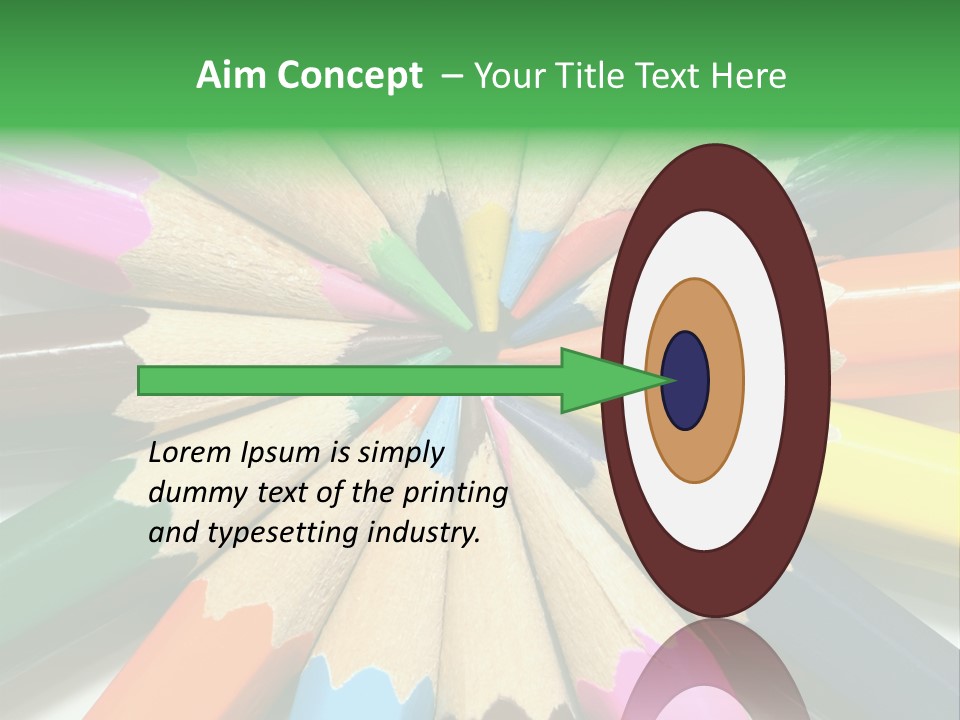 Color Pencils On A White Background PowerPoint Template