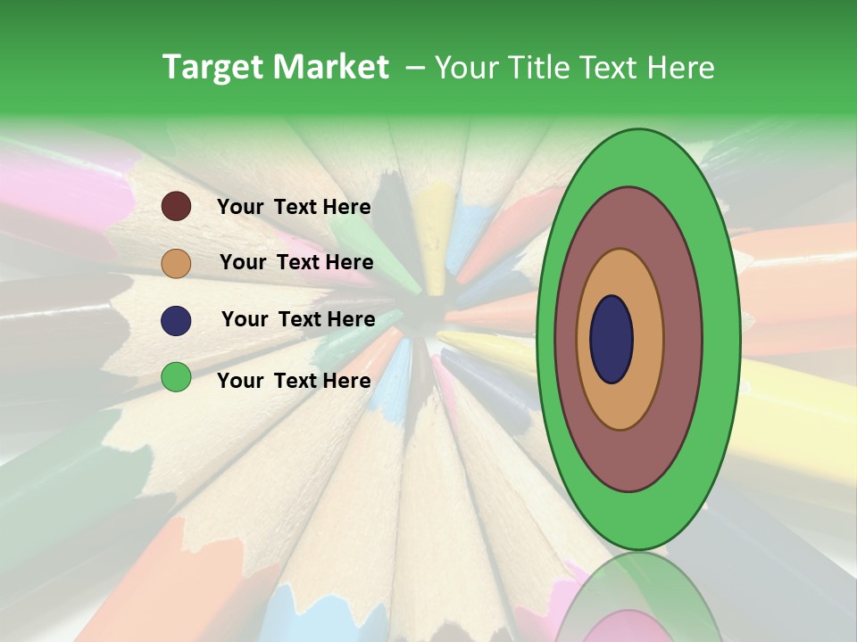 Color Pencils On A White Background PowerPoint Template