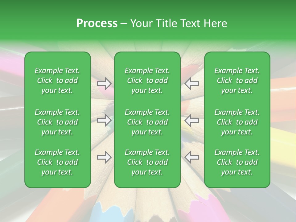 Color Pencils On A White Background PowerPoint Template