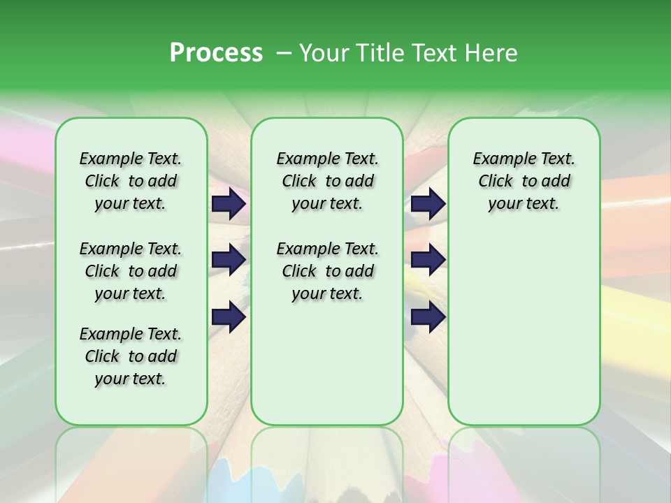 Color Pencils On A White Background PowerPoint Template