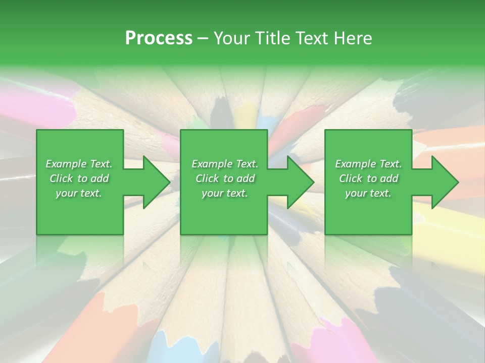 Color Pencils On A White Background PowerPoint Template