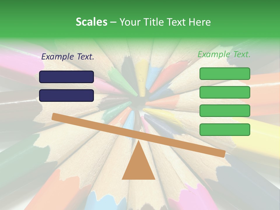 Color Pencils On A White Background PowerPoint Template