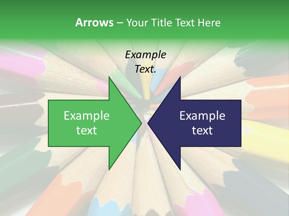 Color Pencils On A White Background PowerPoint Template