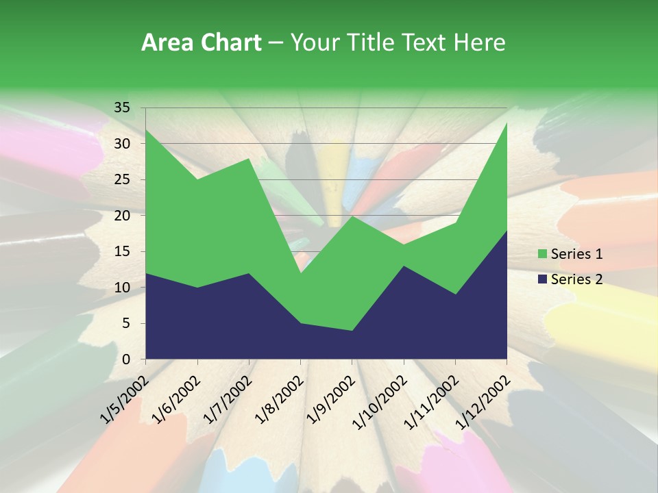 Color Pencils On A White Background PowerPoint Template