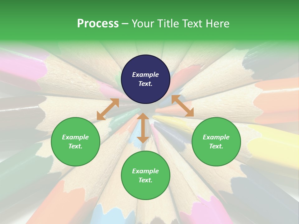 Color Pencils On A White Background PowerPoint Template