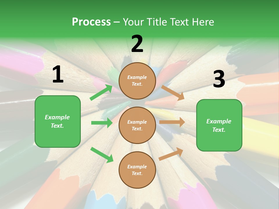 Color Pencils On A White Background PowerPoint Template