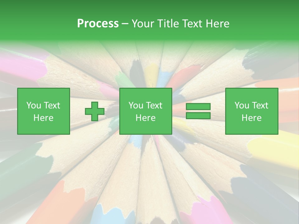 Color Pencils On A White Background PowerPoint Template