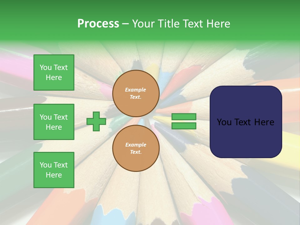 Color Pencils On A White Background PowerPoint Template
