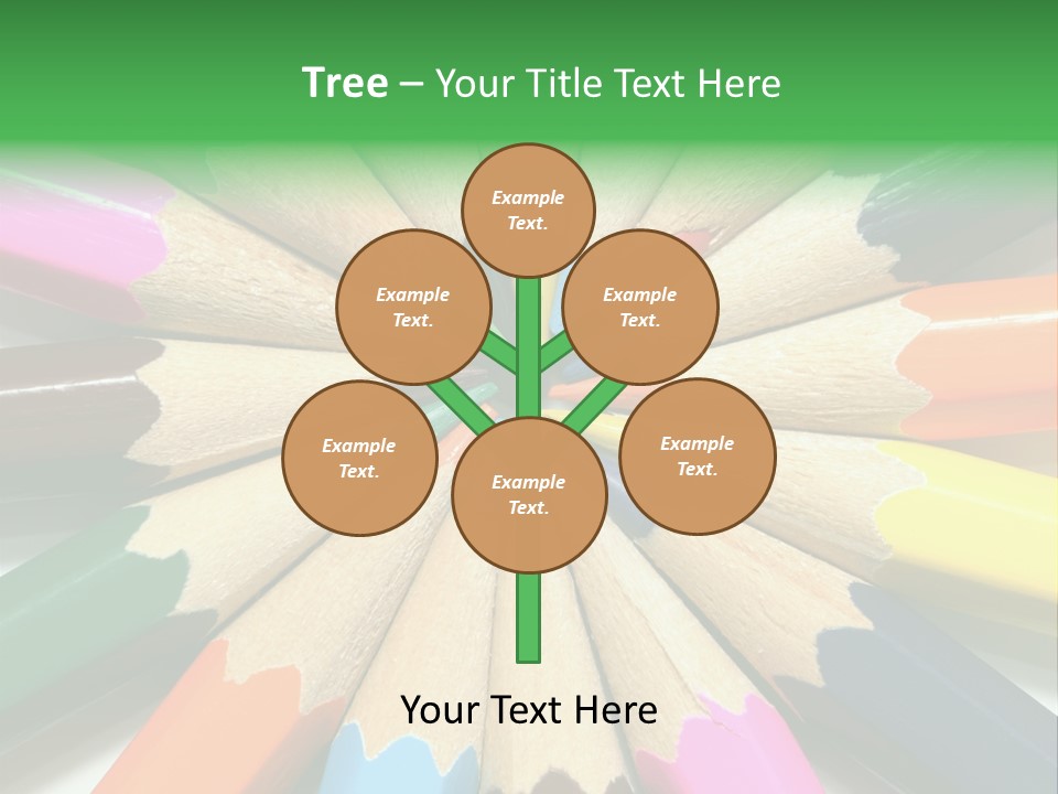 Color Pencils On A White Background PowerPoint Template