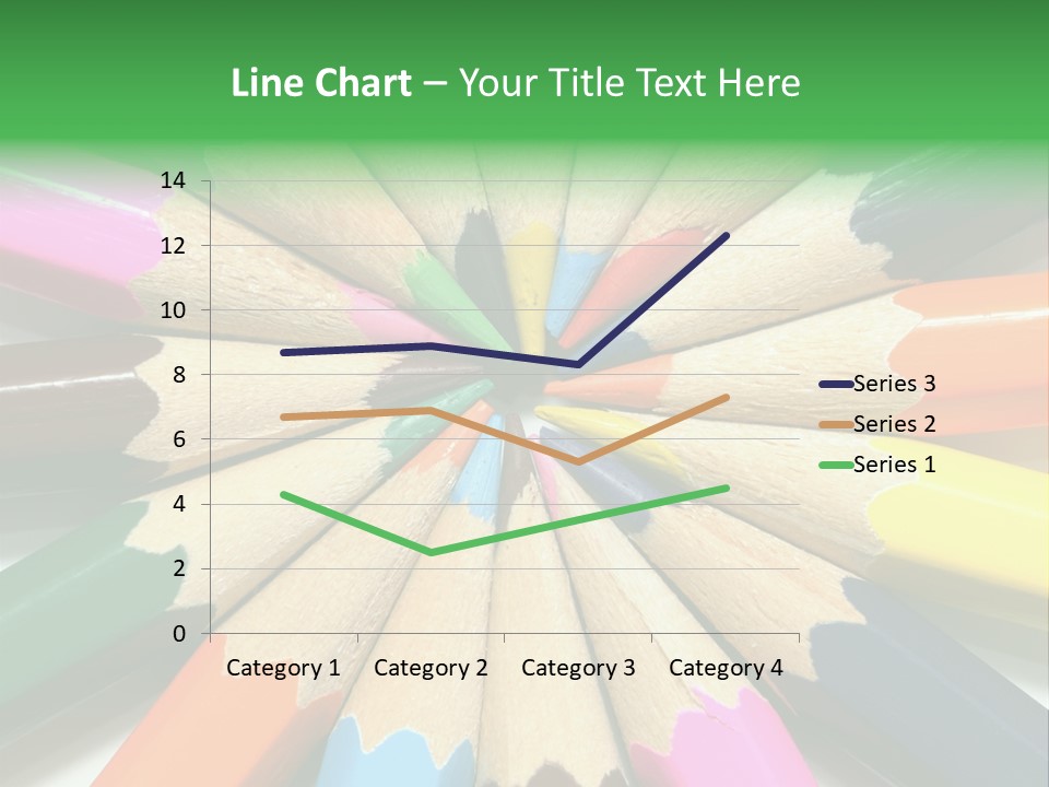 Color Pencils On A White Background PowerPoint Template