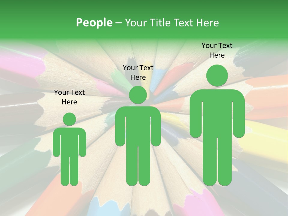 Color Pencils On A White Background PowerPoint Template