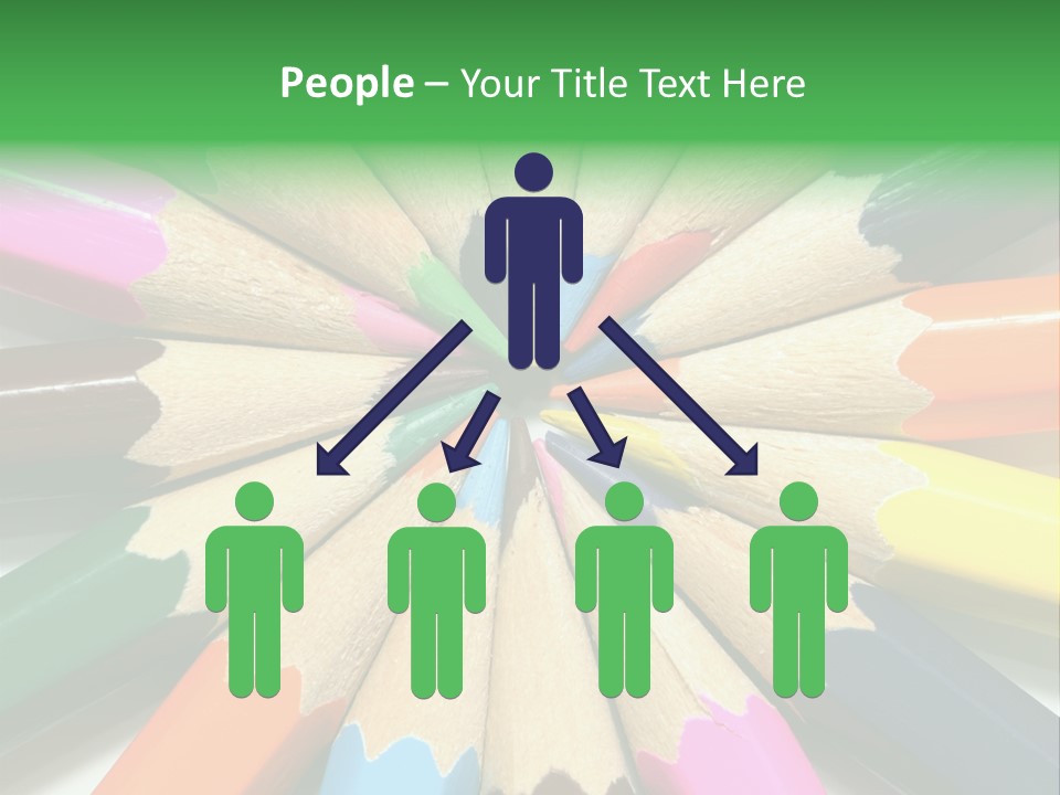 Color Pencils On A White Background PowerPoint Template