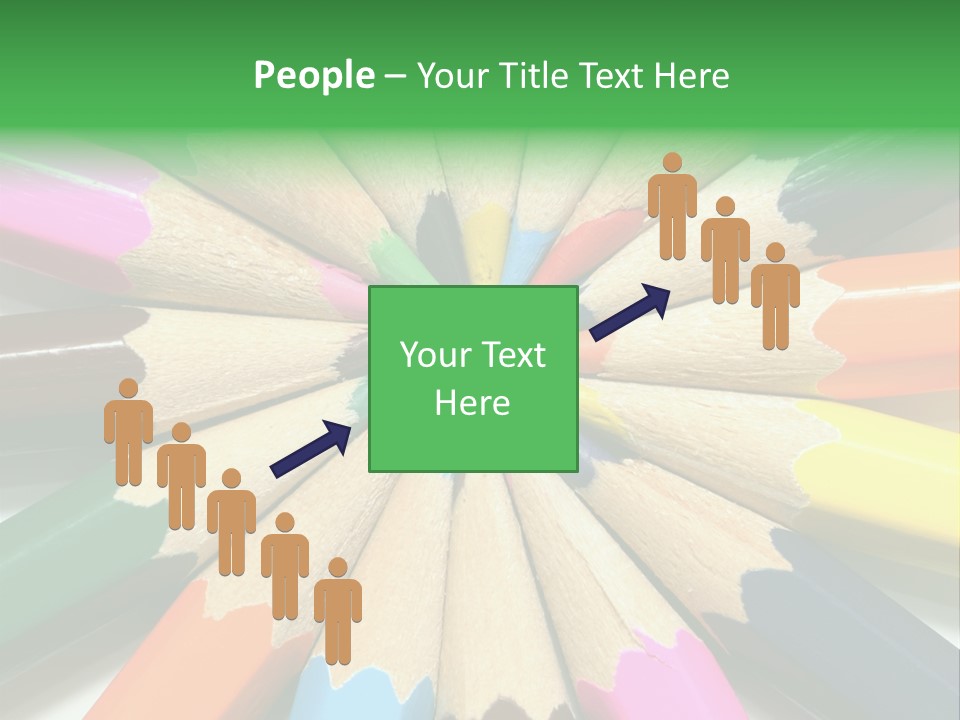 Color Pencils On A White Background PowerPoint Template