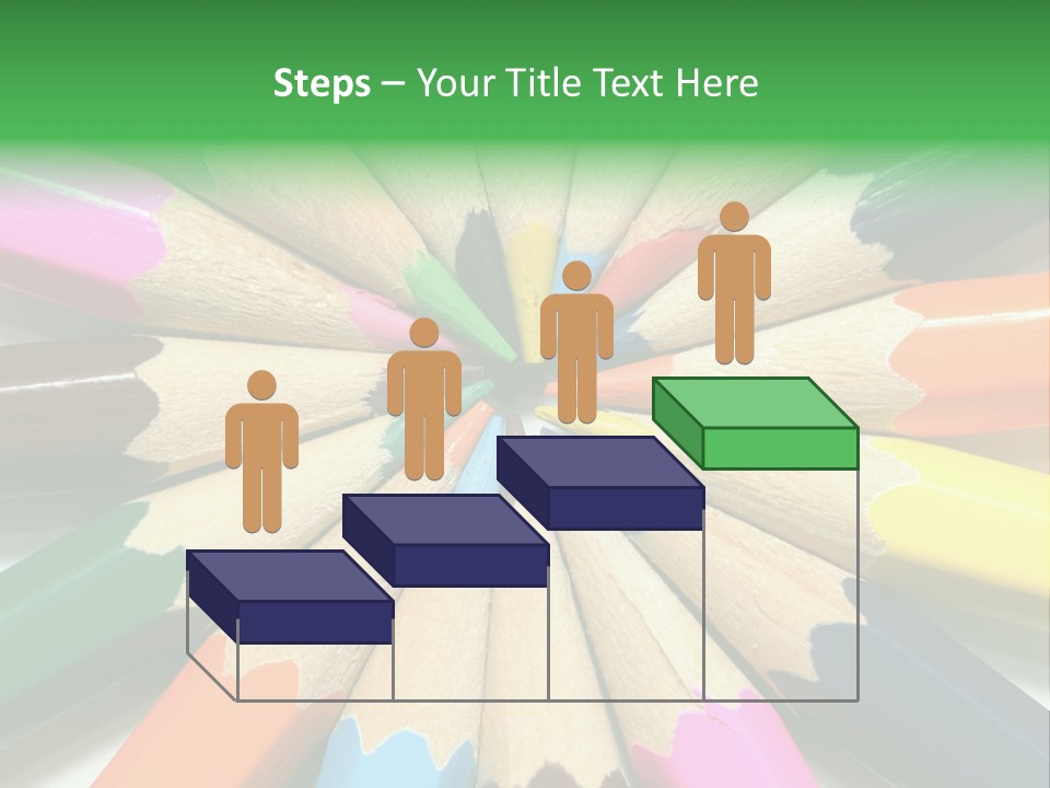 Color Pencils On A White Background PowerPoint Template