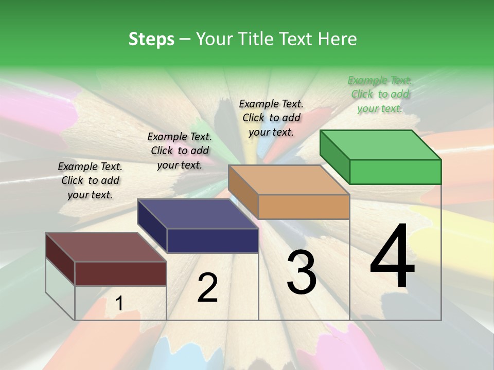 Color Pencils On A White Background PowerPoint Template