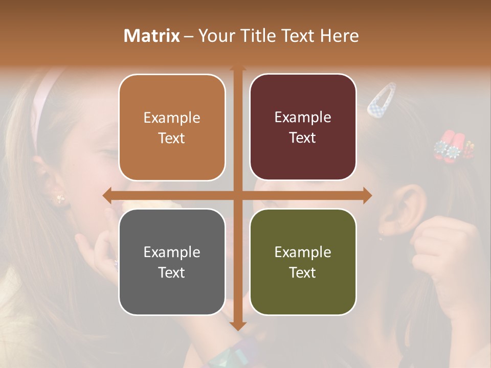 Girls With Apples PowerPoint Template