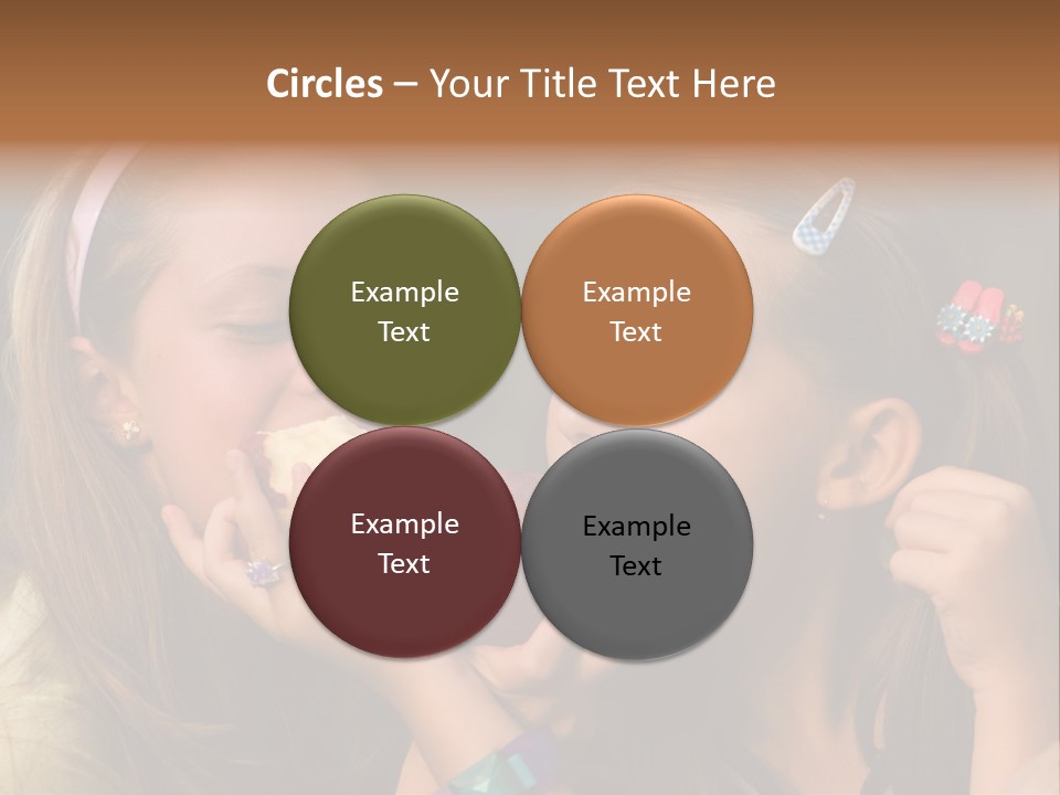 Girls With Apples PowerPoint Template