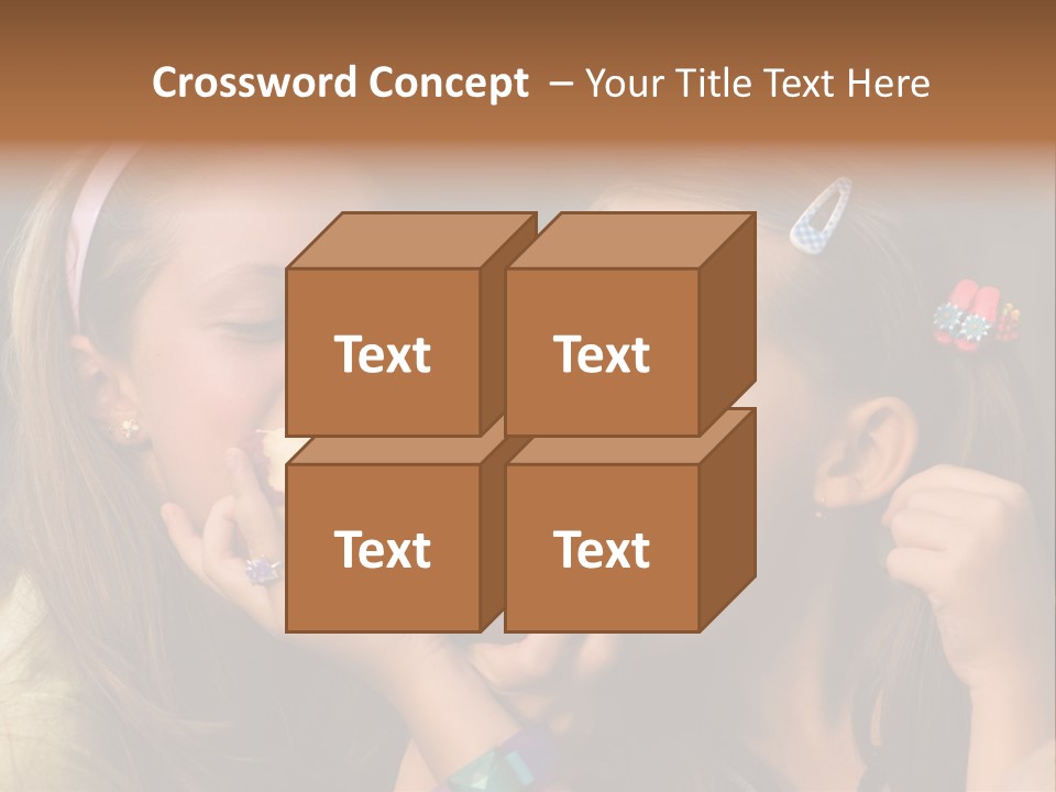 Girls With Apples PowerPoint Template