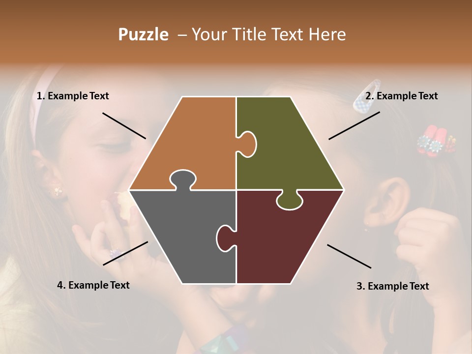 Girls With Apples PowerPoint Template