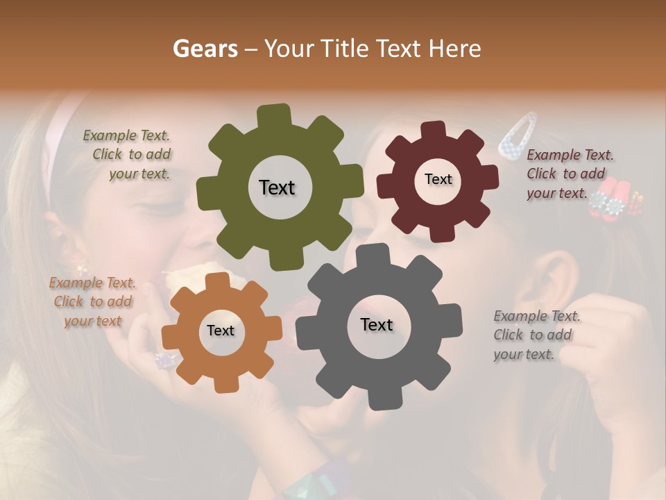 Girls With Apples PowerPoint Template