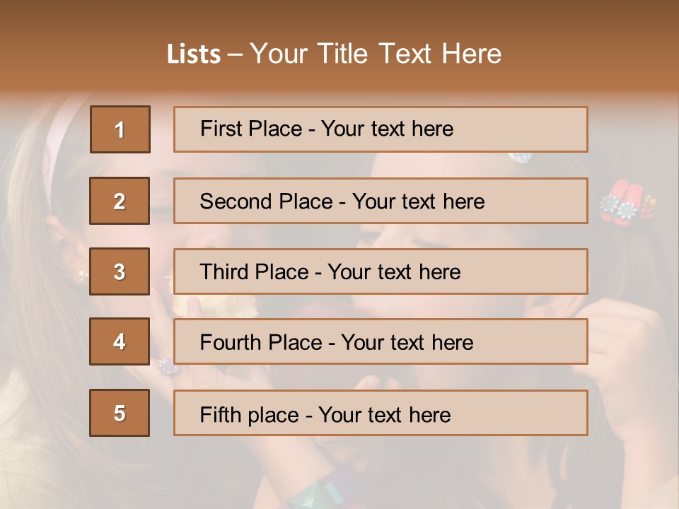 Girls With Apples PowerPoint Template