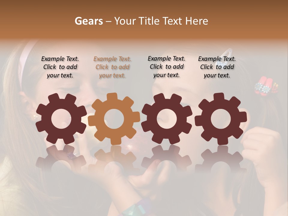 Girls With Apples PowerPoint Template