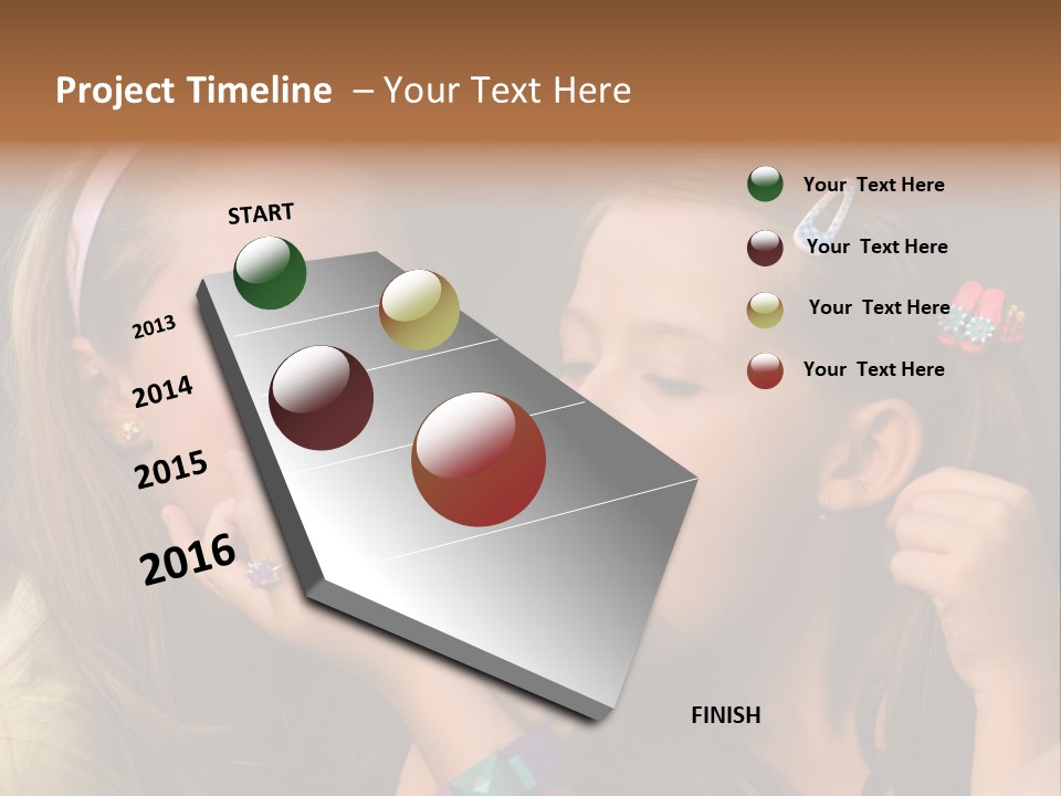 Girls With Apples PowerPoint Template