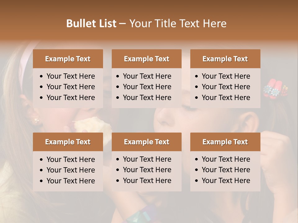 Girls With Apples PowerPoint Template