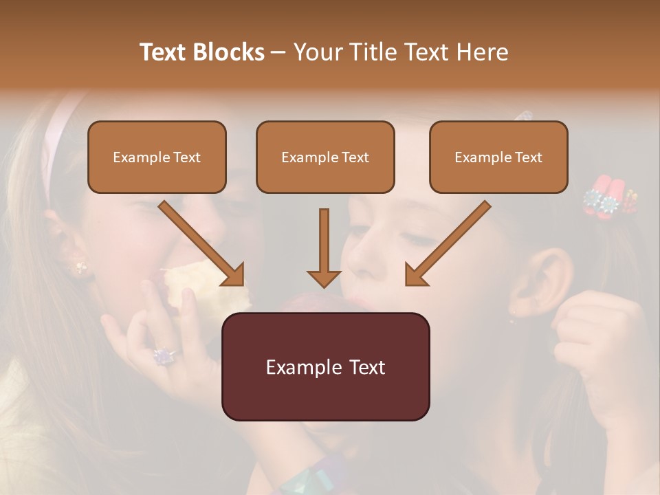 Girls With Apples PowerPoint Template