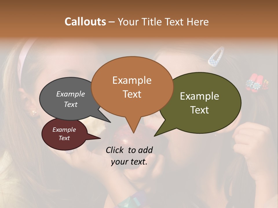 Girls With Apples PowerPoint Template