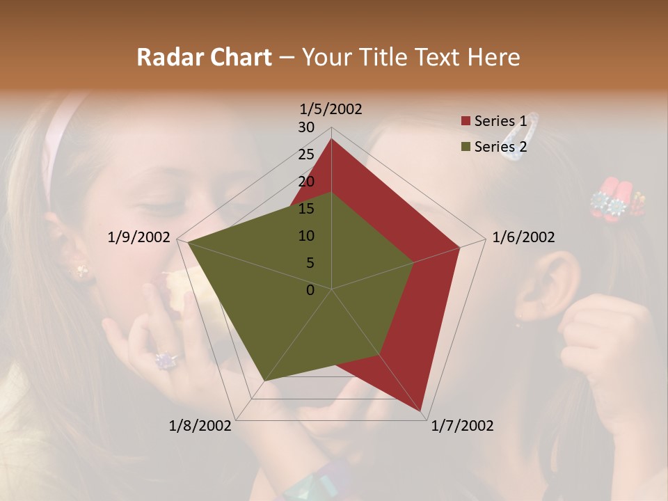 Girls With Apples PowerPoint Template