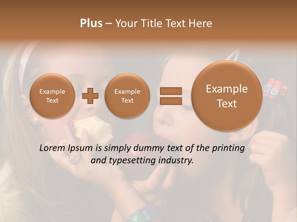 Girls With Apples PowerPoint Template