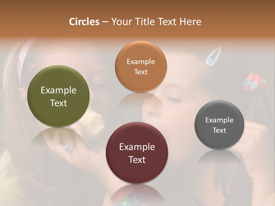 Girls With Apples PowerPoint Template